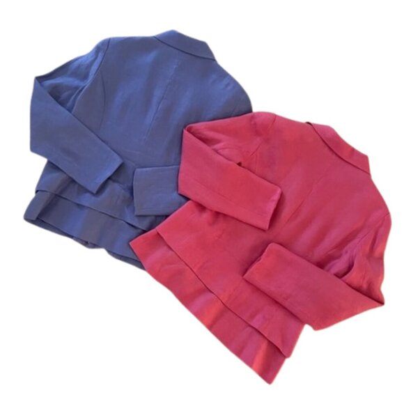 Coldwater Creek Linen Blazer Bundle Lot  – Pink & Purple – Size 12 - Picture 2 of 12